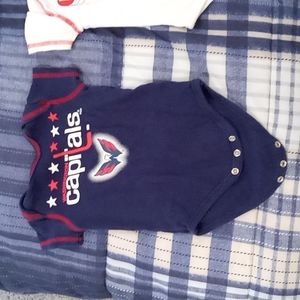 2 Washington Capitals infant onsies